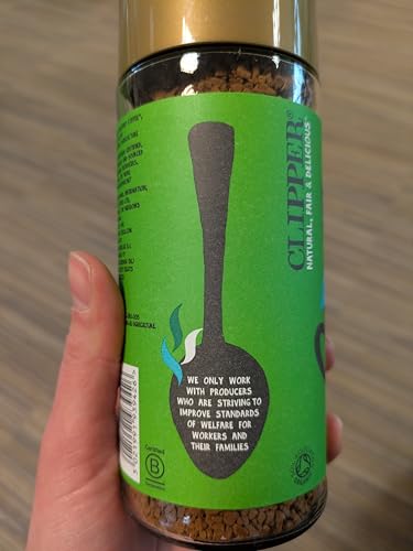 Clipper Coffee: Organic Latin American Decaf Instant Coffee - Medium Roast Coffee, Freeze Dried & Ethically Sourced - 100g (3.53