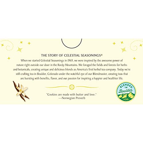Celestial Seasonings Herbal Tea Sugar Cookie Sleigh Ride 18 Count Pack of 6