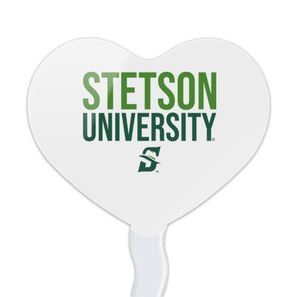 GRAPHICS & MORE Cupcake Picks Set of 6, Acrylic, Stetson University Heart Love Design