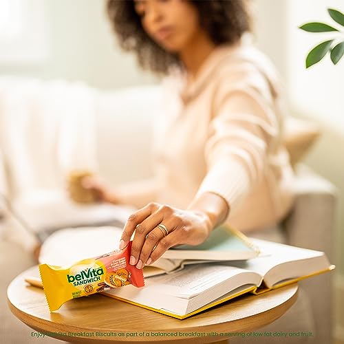 belVita Breakfast Bar Biscuit Sandwiches, Cinnamon Brown Sugar with Vanilla Creme, 30 Total Packs, 6 Boxes (2 Biscuits Per Pack)