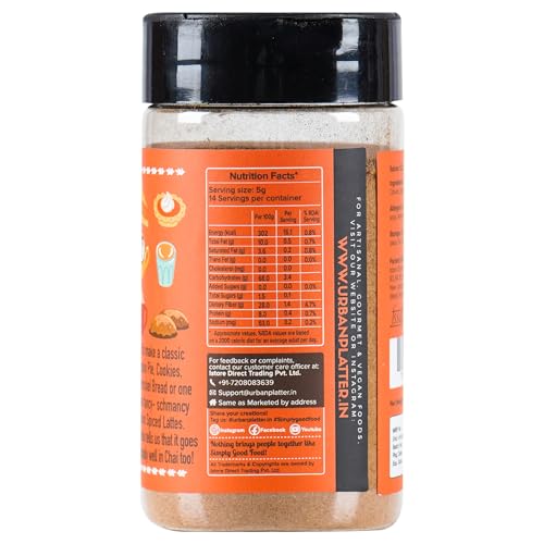 Urban Platter Pumpkin Spice Powder, 70G | Classic Warm Spice Blend | Ideal For Coffee, Baked Goodies