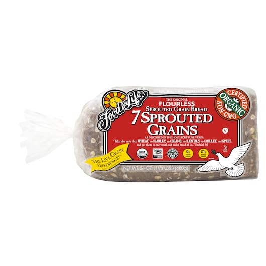 Food For Life Non-gmo Seven Sprouted Grains Bread, 24 Ounce (pack Of 6)