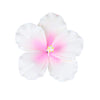 O'Creme Gumpaste Hibiscus Flower Set Of 3 White/Pink - Edible Flowers For Cake Decorating - Sugar Paste Flower Decorations For C