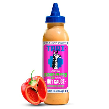 Tari Hot Sauce - Peruvian Aji Rocoto - Perfect For Burgers, Tacos, Eggs, Chicken & More - 11.8Oz