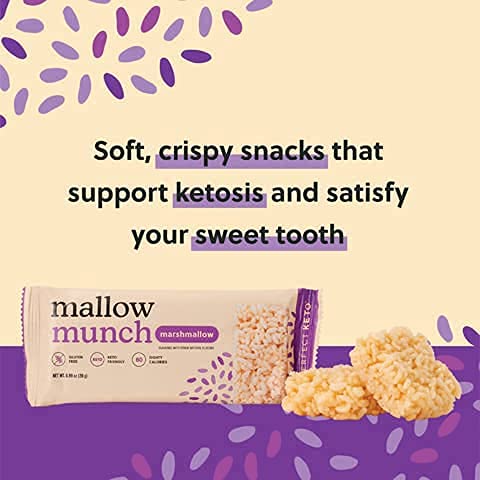 Perfect Keto Mallow Munch, Gluten Free, Cereal Bars, Breakfast Bar, Rice-Free, Low Sugar, Low Carb, Crispy, High Protein Snack,