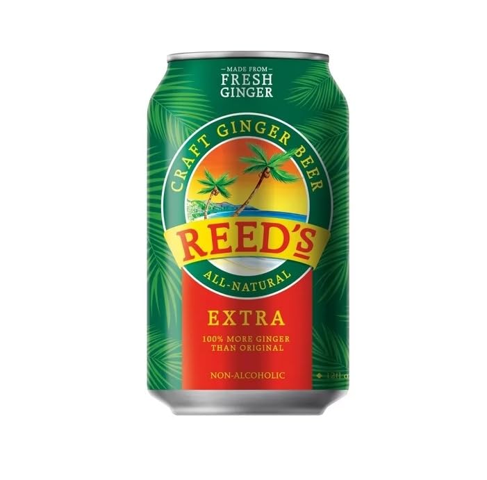Reeds Extra Ginger malt-inspired - Crafted with Fresh Ginger Root - 12oz Cans, 24 Pack