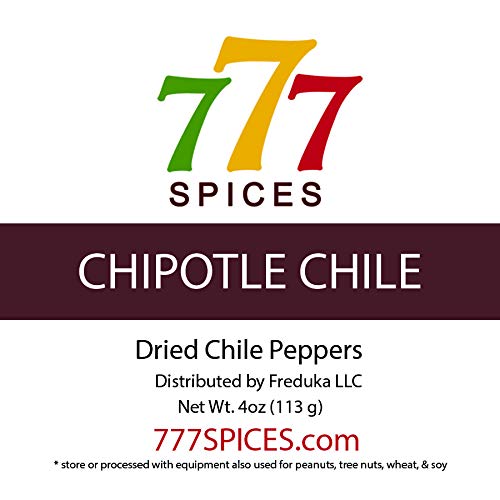 4Oz Chipotle Meco Dried Whole Chile Seco Peppers, Chili Pods For Authentic Mexican Food, Heat-Sealed Resealable Bag