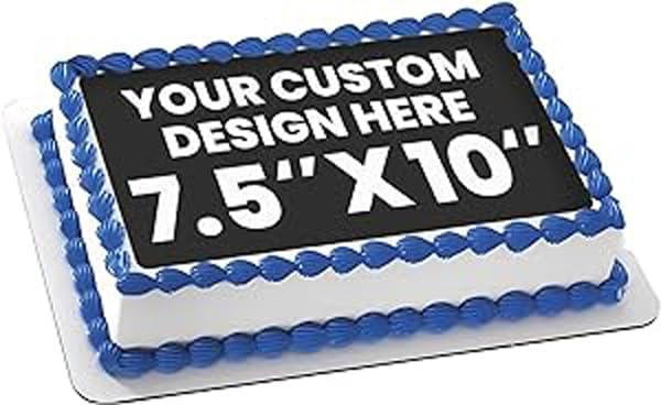 EPOC-PRINT Custom Edible Image Toppers - Frosting Sheet, 7.5x10, Multi Color