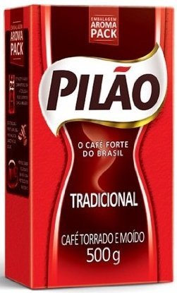Coffee Rost and Ground - Caf   Torrado e Mo  do - Pilao 17.60oz. (500g) - GLUTEN-FREE - (PACK OF 10)