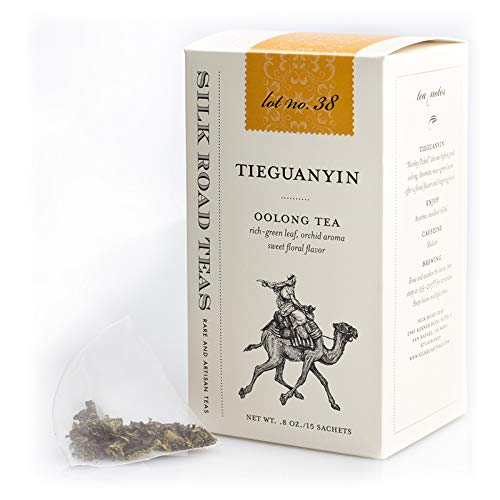 Silk Road Teas Tieguanyin Oolong Tea - Fair Trade, 15 Biodegradable Sachets, 1 Count