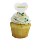 GRAPHICS & MORE Cupcake Picks Set of 6 - Acrylic Decoration Toppers - CUNY School of Law Heart Design