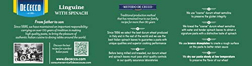 De Cecco Spinach Pasta, Linguine No.7, 12 Ounce (Pack Of 12)