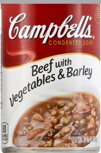 Campbells Condensed Beef Soup With Vegetables and Barley, 10.5 oz Can