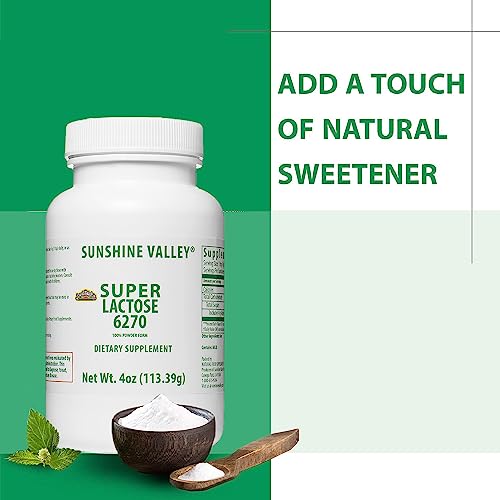 Sunshine Valley® Super Lactose Powder Sugar—Natural Food Stabilizer—Lactose Homebrew In Malt-Inspired Making—Low Carb Sugar Replacement—Healthy Sweeteners Cooking/Baking, Sugar Powder Filler 4 Ounce
