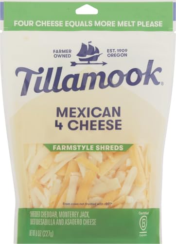 Tillamook, Mexican 4 Cheese Blend Shredded Cheese, 8 oz