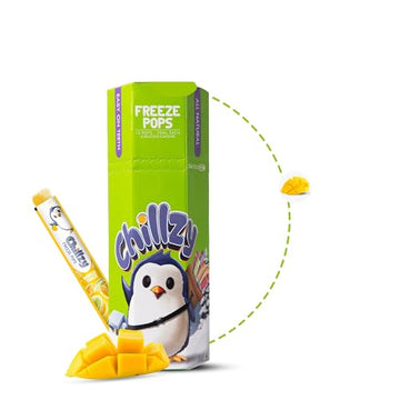 Chillzy Freeze Pops - 12 All Natural Ice Pops - Single Flavor - Teeth Friendly - 70Ml Each - 1 Pack (Mango Tango)