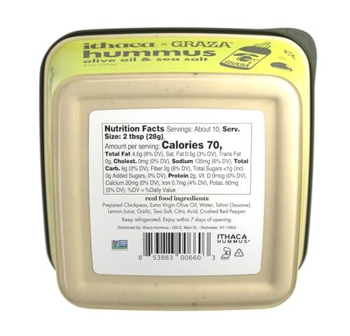 Ithaca x Graza Sea Salt & Olive Oil Hummus, 10oz