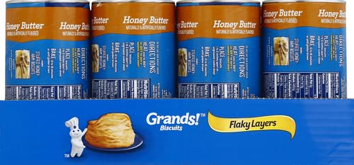 Pillsbury Grands! Flaky Layers Honey Butter Biscuits, 8 Ct, 16.3 oz