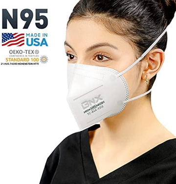 Bnx N95 Mask Niosh Certified Made In Usa Particulate Respirator Protective Face Mask (20-Pack, Approval Number Tc-84A-9315 / Mod