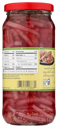 Mezzetta Pickled Red Onions  Sweet and Tangy  16 Oz