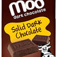 Moo Chocolates All Natural Solid Dark Chocolate Mini Bars 0.7 Oz, 14 Ct (Pack Of 1) | 100 Calorie Snacks For On-The-Go, Lunchbox