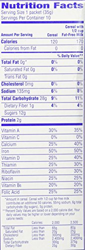 Cream Of Wheat Instant Hot Cereal, Bananas And Cream, 1.23 Ounce, 10 Packets