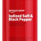 Amazon Saver Iodized Salt & Black Pepper, 4.25 Oz, 10 cm x 8.3 cm x 3.8 cm