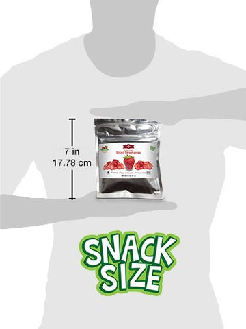 Biotree Labs Freeze Dried Sliced Strawberries - Pack Of 0.4 Oz, 100% Natural Sliced Fruit, Great For Healthy Snacks, Cereal Topp