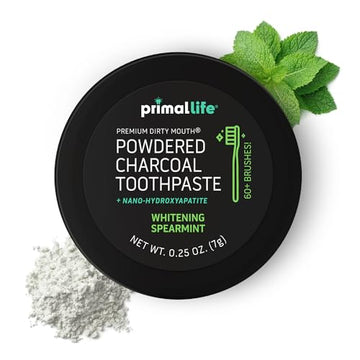 Primal Life Organics - Dirty Mouth Toothpowder, Activated Charcoal Tooth Cleaning Powder, Essential Oils With Kaolin & Bentonite