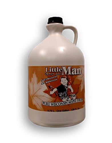 Little Man Syrup 100% Pure Wisconsin Maple Syrup Grade A Medium Amber 128 Fl Oz Gallon