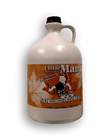 Little Man Syrup 100% Pure Wisconsin Maple Syrup Grade B Dark Robust Taste 128 Fl Oz Gallon