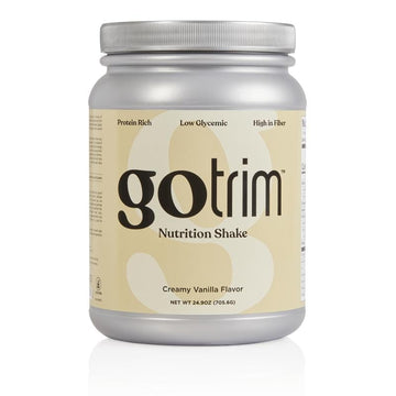 GoTrim Nutrition Shakes - Creamy Vanilla, High Protein, Meal Replacement Shake with 19g Protein & 10g Fiber, Ready to Drink, Glu