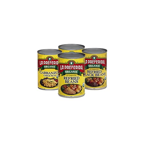 LA PREFERIDA Organic Refried Pinto Beans, 100% Vegan, 15 oz. (Pack of 18), USDA Certified, 9g Protein, 5g Fiber
