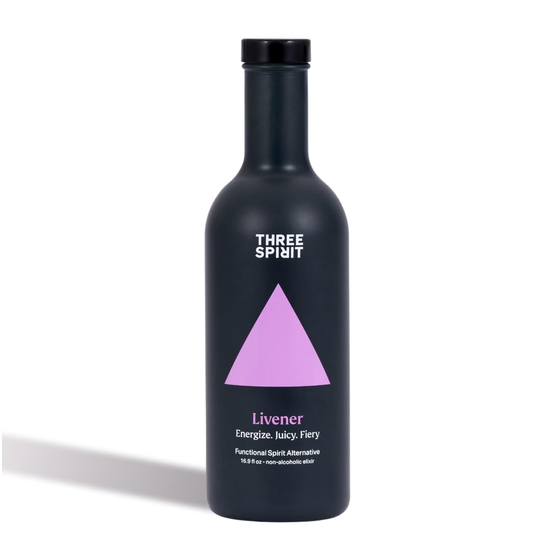 Three Spirit Non-Alcoholic Alternative Spirit - Energizing Adaptogens, Watermelon & Ginger, 50cl, Gluten Free, Vegan