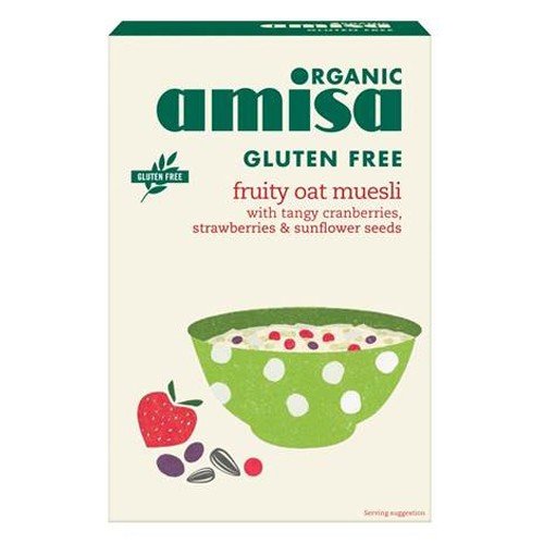 (4 PACK) - Amisa - Org G/F Fruity Oat Muesli | 325g | 4 PACK BUNDLE