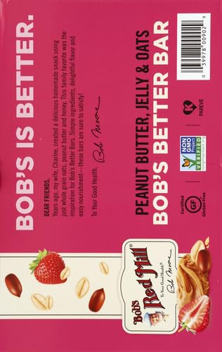 Bob's Red Mill Peanut Butter Jelly & Oats Snack Bar - 1.76 Ounce (Pack of 1) - Gluten Free, Non-GMO, Whole Grain