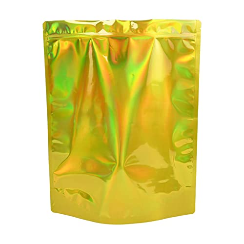 20 Pack Mylar Bag 1 Lb,63 Mil Thickness Smell Proof Bag,Stand-Up Packaging Pouch,Resealable Ziplock Foil Food Storage Baggies Sa
