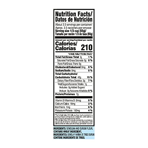 La Moderna Stars Pasta, Noodles, Durum Wheat, Protein, Fiber, Vitamins, 7 Oz (Pack of 5)
