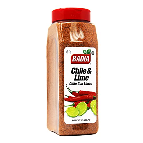 Badia Chile & Lime Seasoning, Spicy Blend of Chili Peppers & Lime, 25 oz, Pack of 4, Model B07H9JTPF7