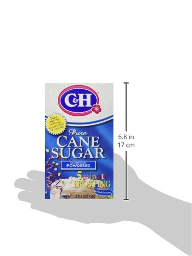 C&H Pure Cane Sugar CONFECTIONERS POWDERED 16oz (2 Pack)