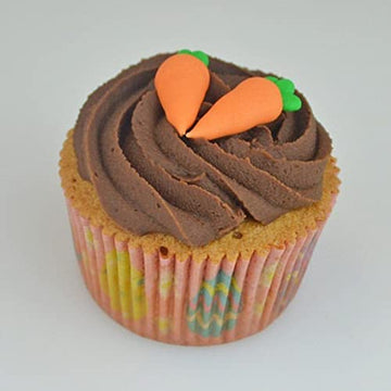 Culpitt Carrot Sugar Pipings, 12 Pack, 2.5cm, Orange - Perfect for Cake Decorating & Baking, Edible Decorations