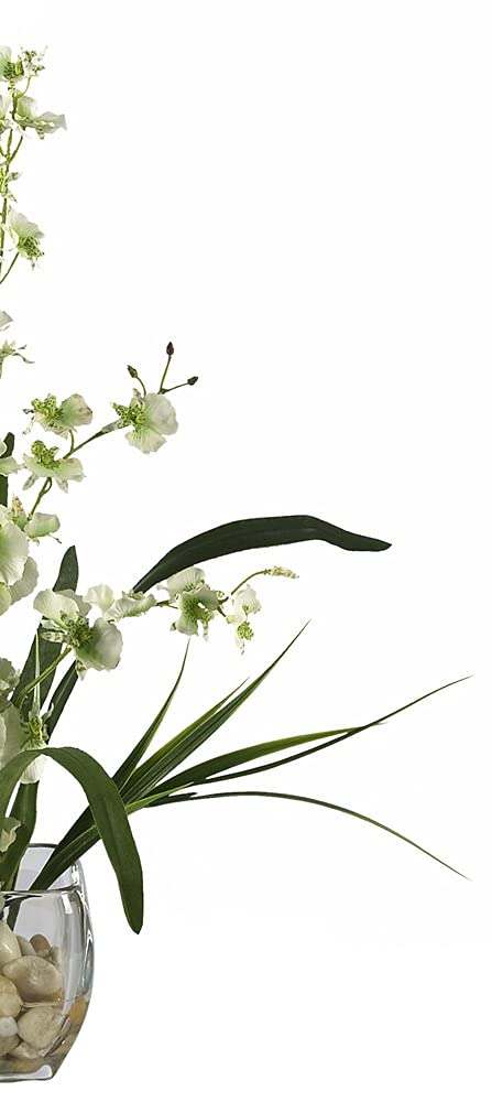 Nearly Natural Dancing Lady Orchid Liquid Illusion Silk Flower Arrangement