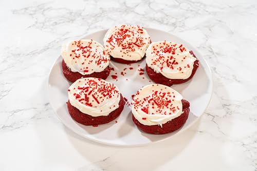 Bakerpan Red Nonpareils Sprinkles - 7 Ounces Red Sprinkles For Cake Decorating - Edible Nonpareils For Cupcakes, Ice Cream, Cake