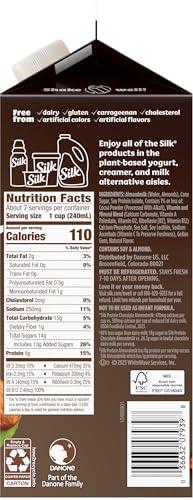 Silk Chocolate Protein Almond Milk, Dairy Free, Gluten Free, Seriously Creamy Vegan Milk with 50% More Calcium than Dairy Milk,