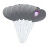 GRAPHICS & MORE Cupcake Picks Set of 6, Acrylic, Heart Design, One Size, Northwestern State University