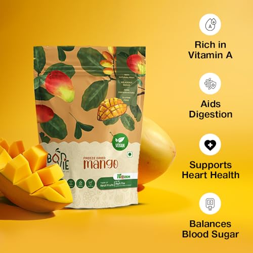 Bonvie Snacks Freeze-Dried Fruit Snacks - 100% Natural Sliced Fruit, Great For Healthy Snacks, No Added Sugar Or Preservatives,