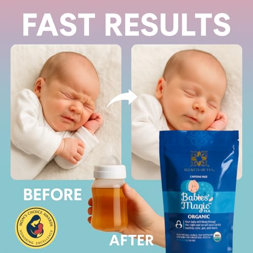 Secrets Of Tea - Babies Magic Tea: Natural Relief For Baby Colic And Gas - Usda Organic, Caffeine-Free, Promotes Better Sleep- 20 Count ((1 Pack)
