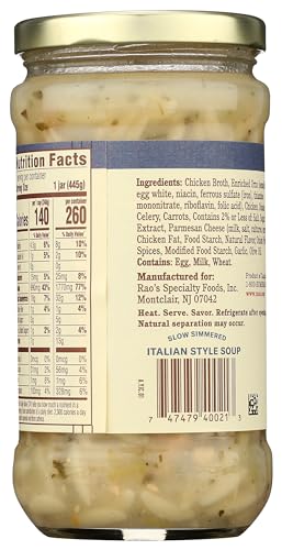 Raos Made for Home Chicken Orzo Soup  16 oz  Traditional Italian Heat and Serve Soup  Made with enhanced Quality Ingredients