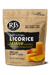 Soft Eating Mango Licorice - Rjs Licorice 7.05Oz Bag - Non-Gmo, No Hfcs, Vegan-Friendly & Kosher - Batch Made In New Zealand