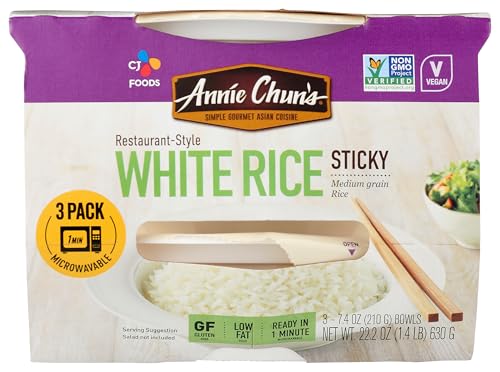 Annie Chun's Rice Sticky White, 22.2 Oz, Pack of 3